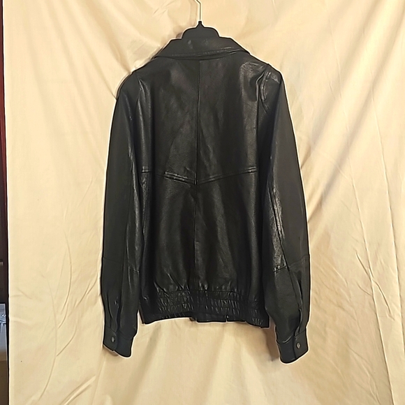 Men's Leather Jacket, Size 3XL, Color: Black - Picture 4 of 8